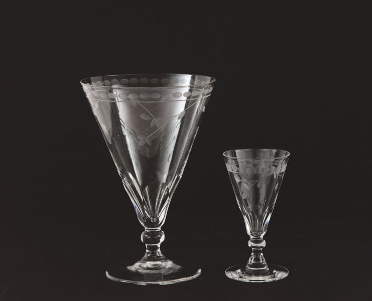 Glasservisdelar, 1900-talets första hälft