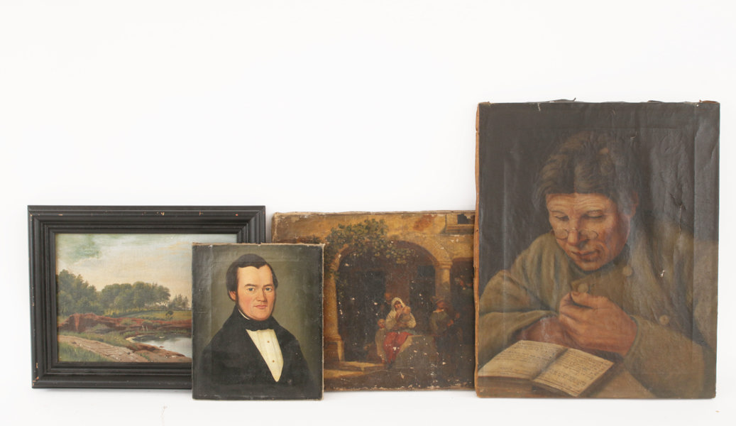 Oljekonst 4 delar, 1800-tal