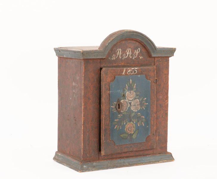 Väggskåp, allmoge, daterat 1855