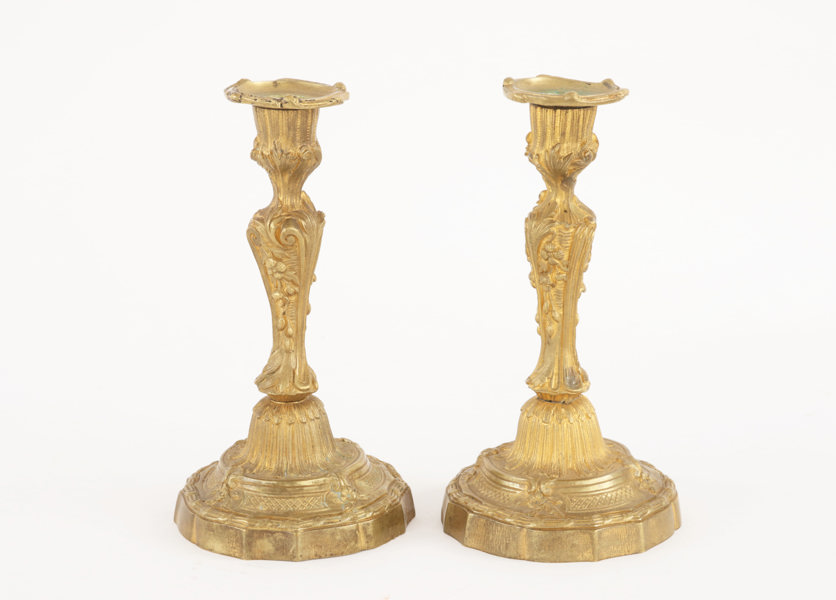 Ljusstakar ett par, Louis XV stil, 1800-tal