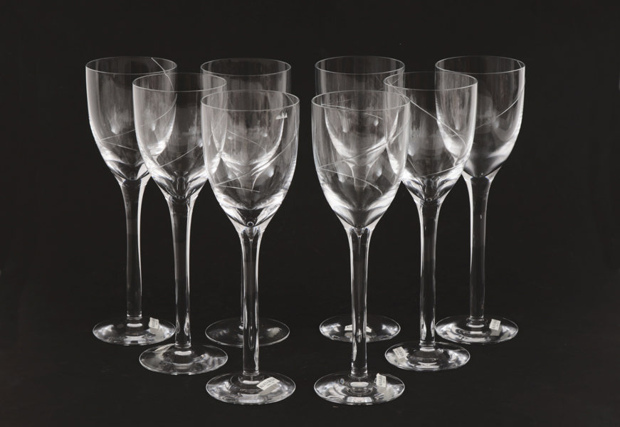 Vinglas 8st, "Line", Anna Ehrner för Kosta Boda