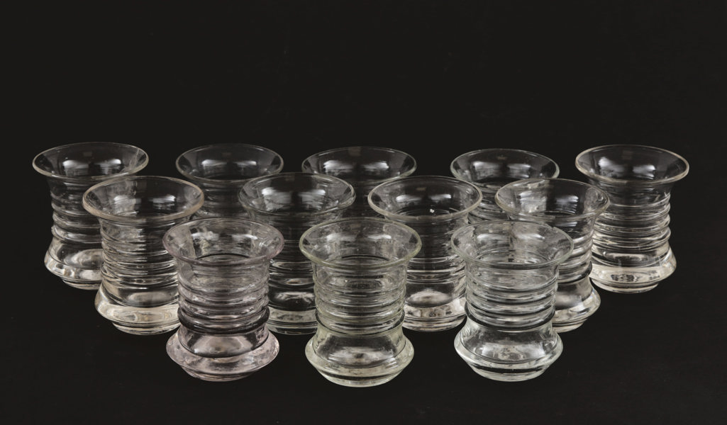 Snapsglas 12st, 1800-tal