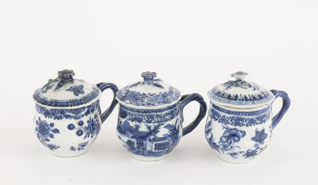 Krämkoppar 3st, Kina, qianlong, 1700-tal