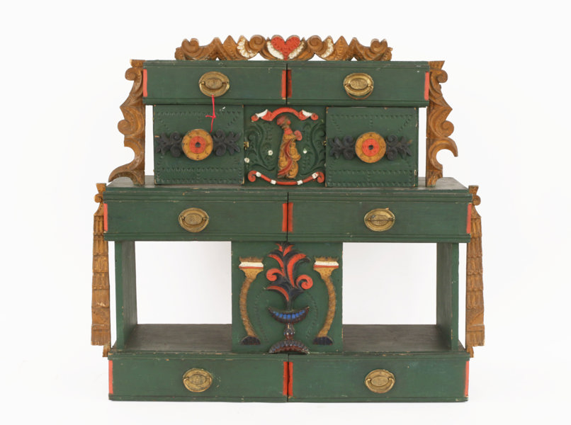 Vägghylla, allmoge, 1800-tal