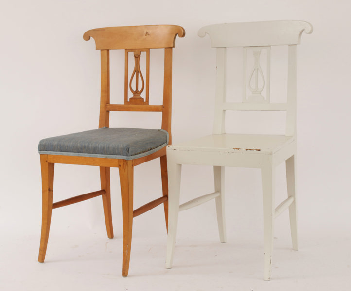 Stolar 8st, empirestil, 1800-talets andra hälft