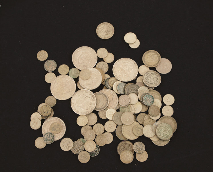 Parti svenska silvermynt