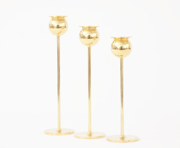 Ljusstakar 3st, "Tulpan", Pierre Forsell för Skultuna