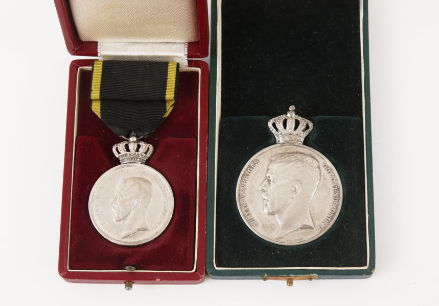 Medaljer i silver 2st, bl.a. Patriotiska Sällskapet