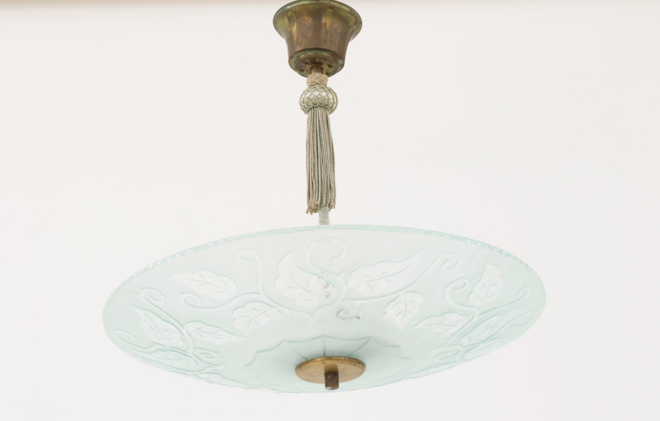 Taklampa med plafond, 1930/40-tal