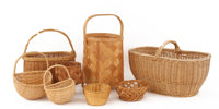 Flätade korgar 8st