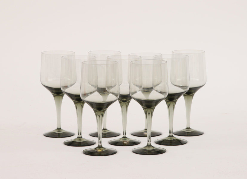 Vitvinsglas 9st, "Rhapsody", Sven Palmqvist för Orrefors