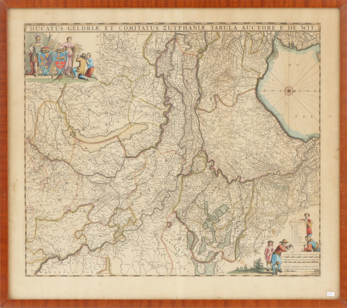 Karta, "Ducatus Geldriae, et Comitatus Zutphaniae, tabula", 16/1700-tal