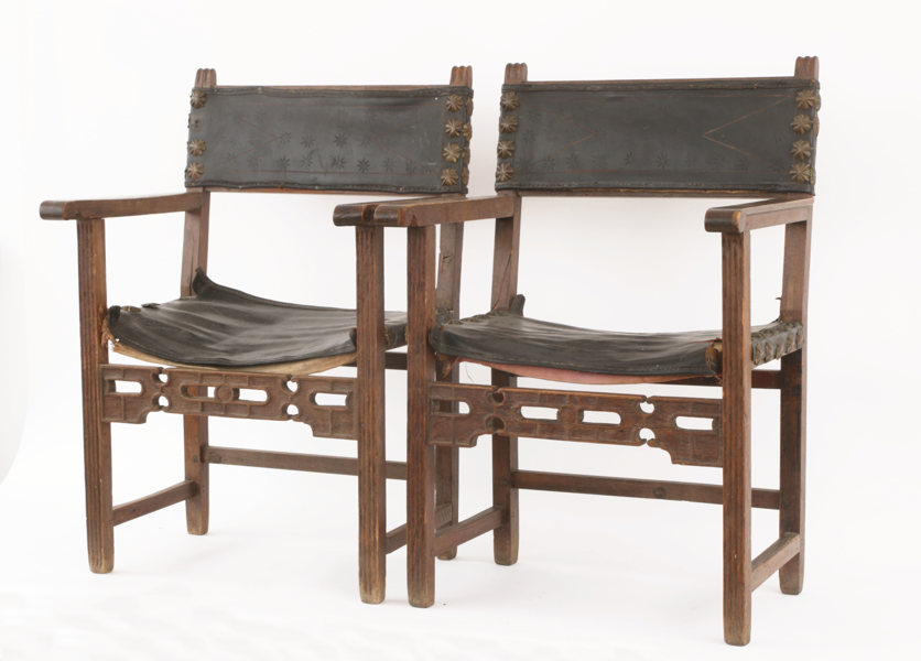 Karmstolar ett par, barockstil, 18/1900-tal