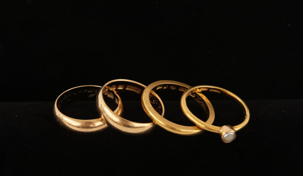 Guldringar 4st