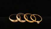 Guldringar 4st