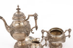 Kaffeservis 3 delar, silver, 1896