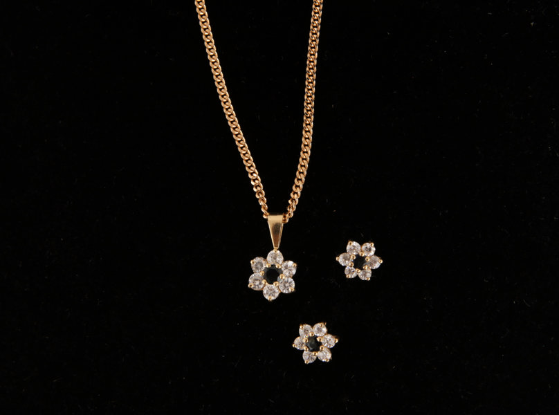 Smycken 3 delar, 18k