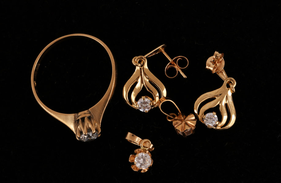 Smycken 5 delar, 18k