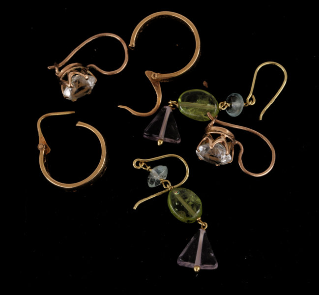 Örhängen 3 par, 18k