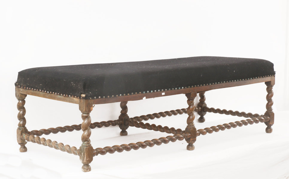 Bänk, barockstil, 1800-tal