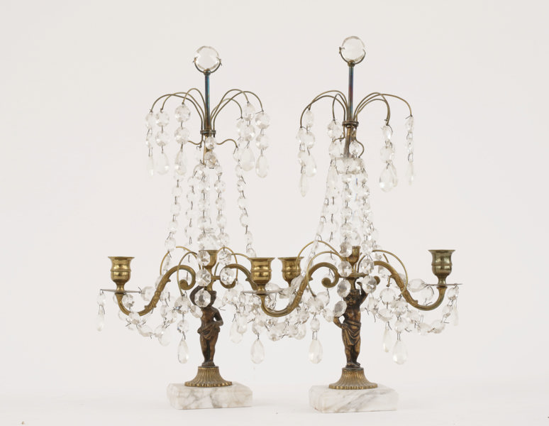 Bordslystrar ett par, gustaviansk stil, 1900-tal