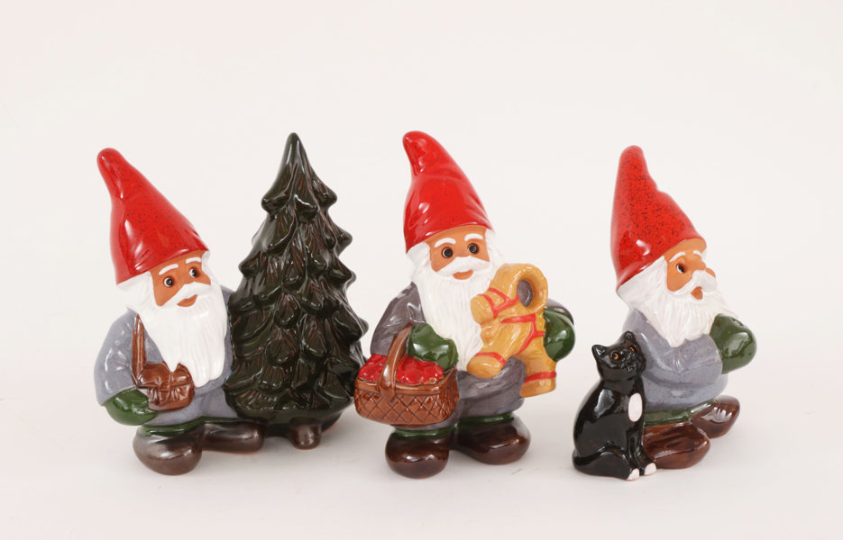 Årstomtar 3st, Rolf Berg, 2008, 2011 samt 2012