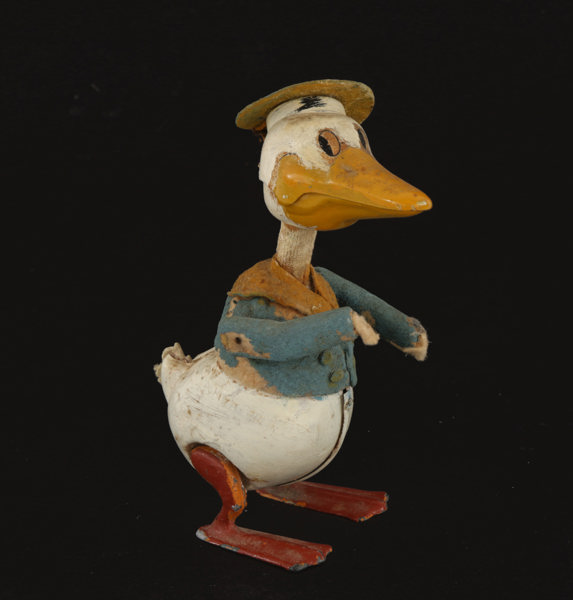 Fjäderdriven leksak, "Kalle Anka", Schuco, Tyskland