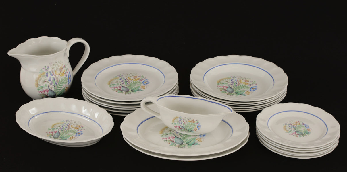 Matservisdelar, "Ängsblom", Gustavsberg