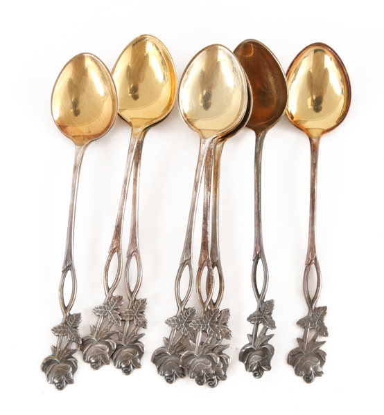 Kaffeskedar 8st, silver, Finland