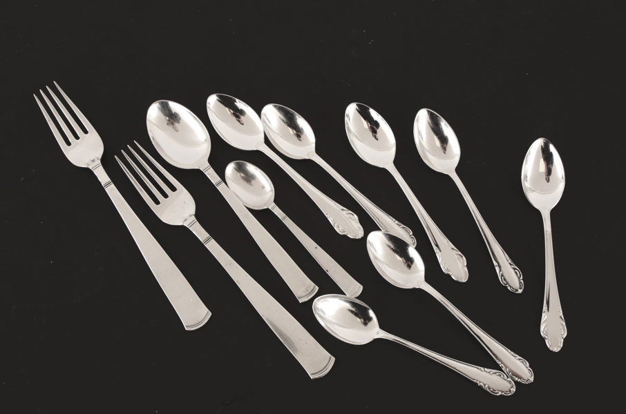 Silver 11 delar, "Rosenholm" samt "Haga"