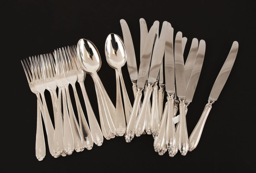 Bestickservisdelar, "Vasa", nysilver