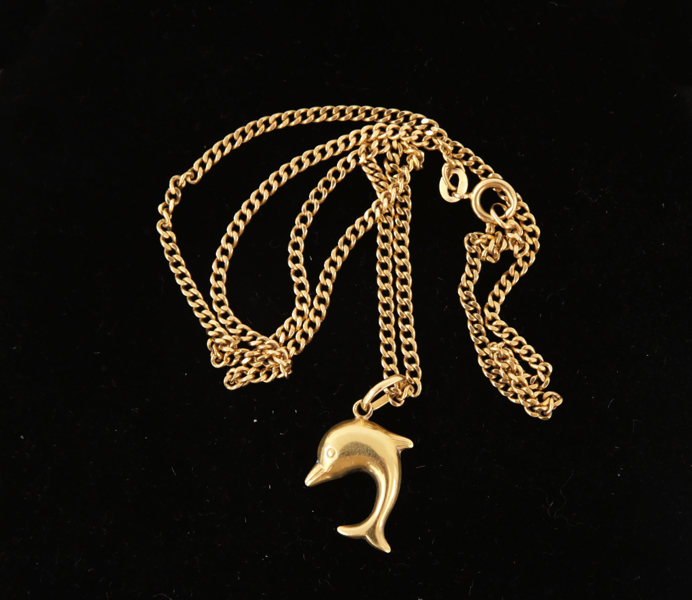 Halsband med hänge, 18k