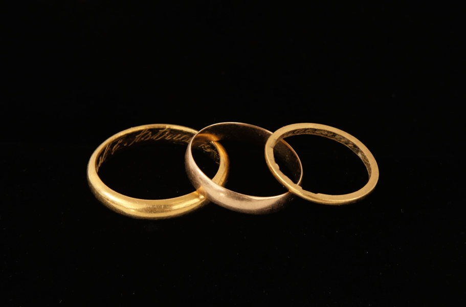 Guldringar 3st