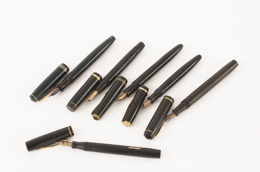 Reservoarpennor 5st, med spetsar i 14k
