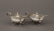 Saltkar ett par, silver, 1900-tal