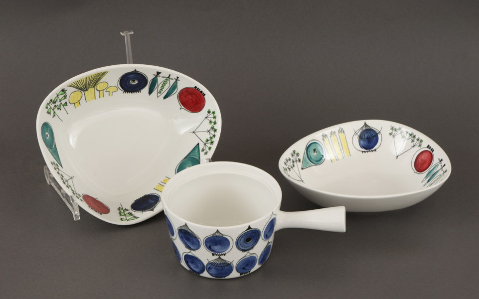 Servisdelar 3st, "Picknick", Marianne Westman för Rörstrand