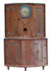 Klockskåp för hörn, allmoge, daterat 1876