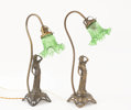 Bordslampor ett par, jugendstil, 1900-tal