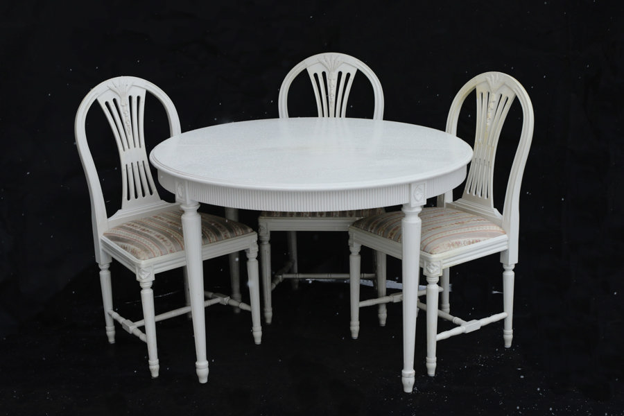 Matsalsmöblemang 4 delar, gustaviansk stil, 1900-talets andra hälft