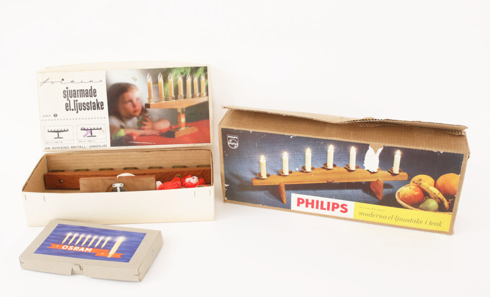 Elljusstakar 2st, Gnosjö samt Philips