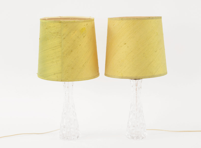 Bordslampor ett par, Carl Fagerlund för Orrefors