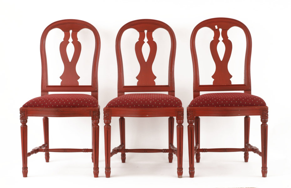 Stolar 6st, gustaviansk stil, 1900-talets andra hälft