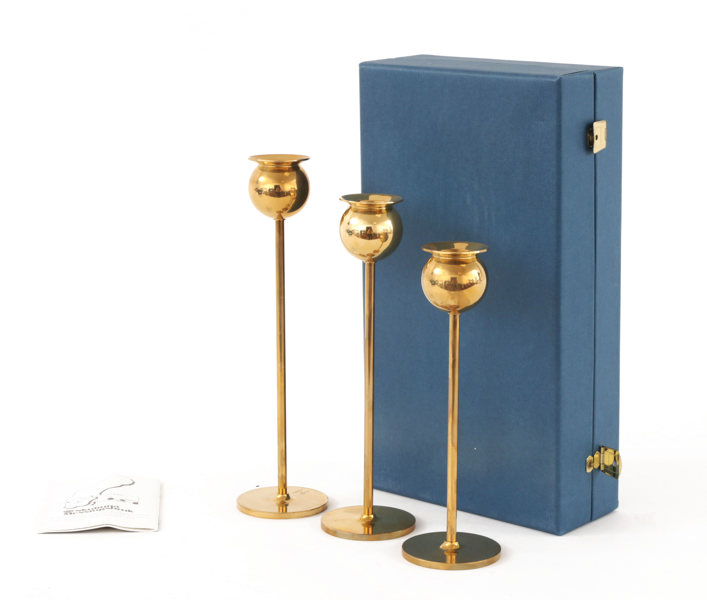 Ljusstakar 3st, "Tulpan", Pierre Forsell för Skultuna