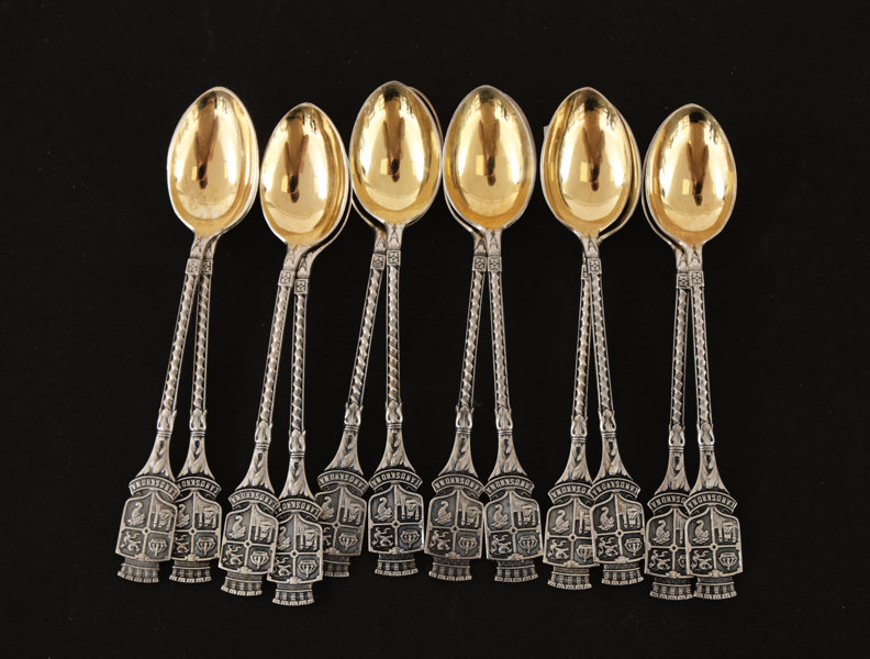 Kaffeskedar 12st, silver