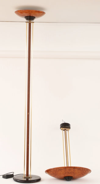 Golv- samt taklampa, 1900-talets slut