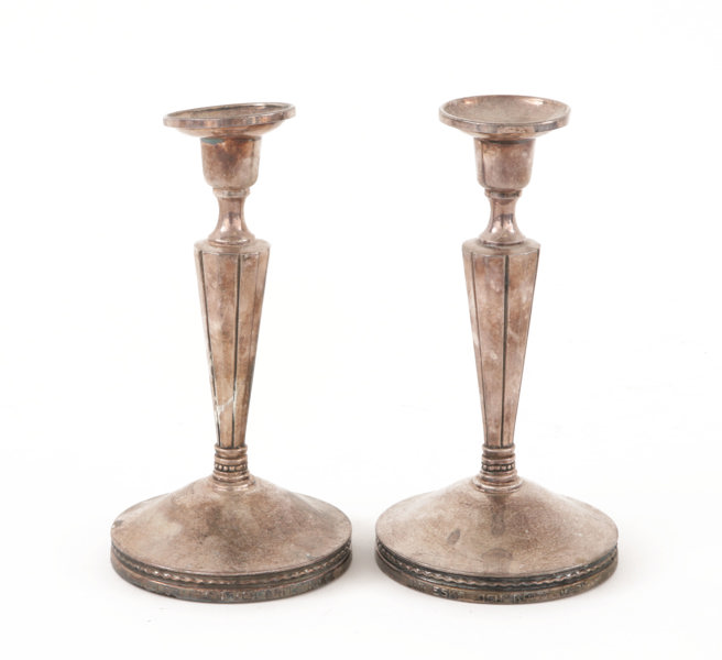 Ljusstakar ett par, silver, MGAB, 1971