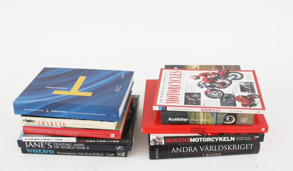 Parti böcker, rörande fordon, m.m.