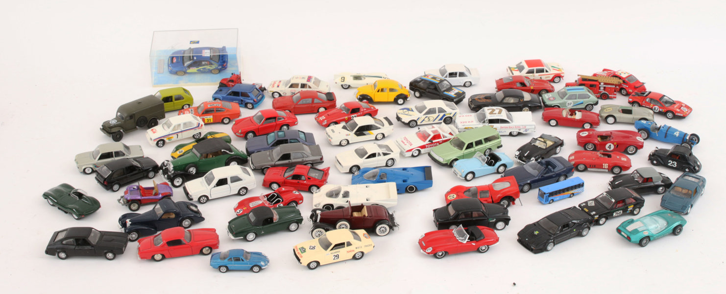 Parti leksaksbilar, bl.a. Solido, Box, Schabak