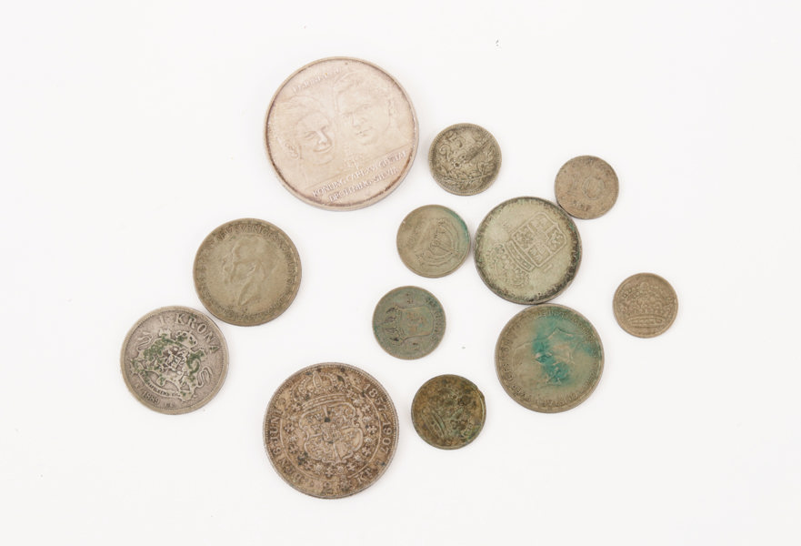 Parti svenska silvermynt