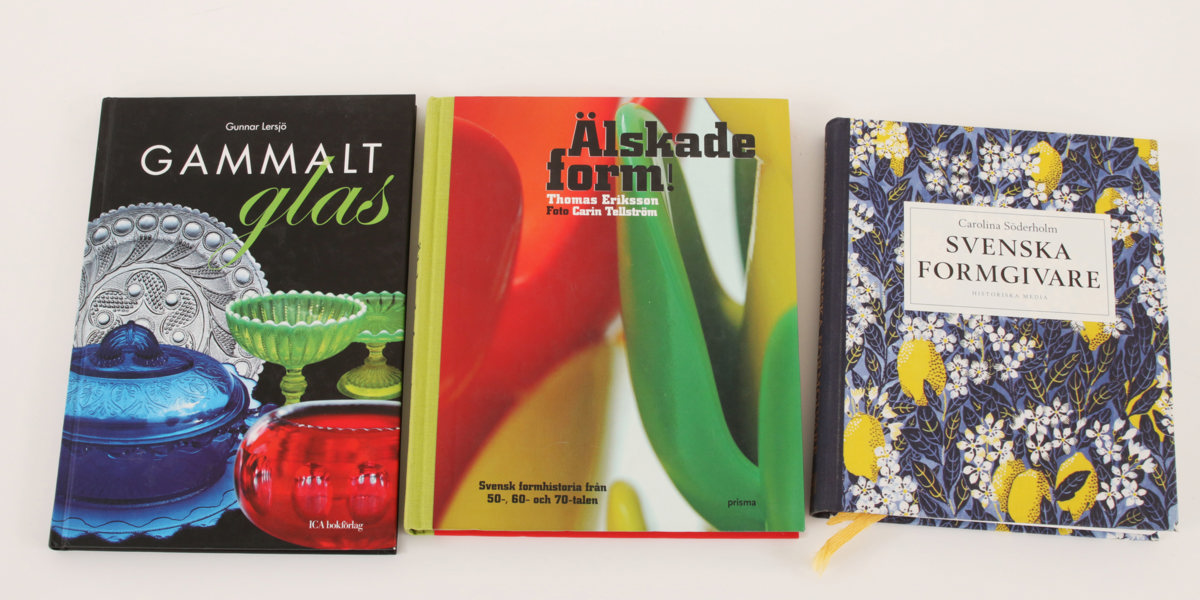 Böcker 3st, rörande formgivning